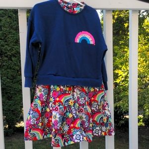 Super cute sweatshirt dress with flouncy skirt and sequins